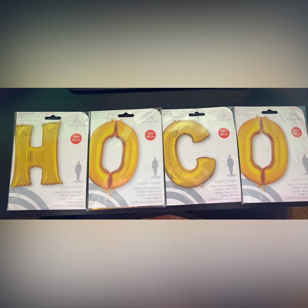 Anagram 34in Gold HOCO Balloon Set